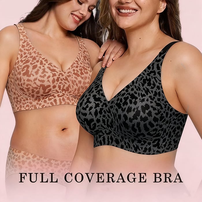 🏆LETZTER TAG – 49 % RABATT 🔥Super straffender Retro-Leopard-Print-BH | Kabellose Damen-BHs 👍Keine schlaffen Brüste mehr