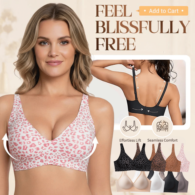 🏆LAST DAY SALE 49% OFF 🔥Super Firming Retro Leopard Print Bra | Women Wirefree Bras 👍No More Sagging Breasts