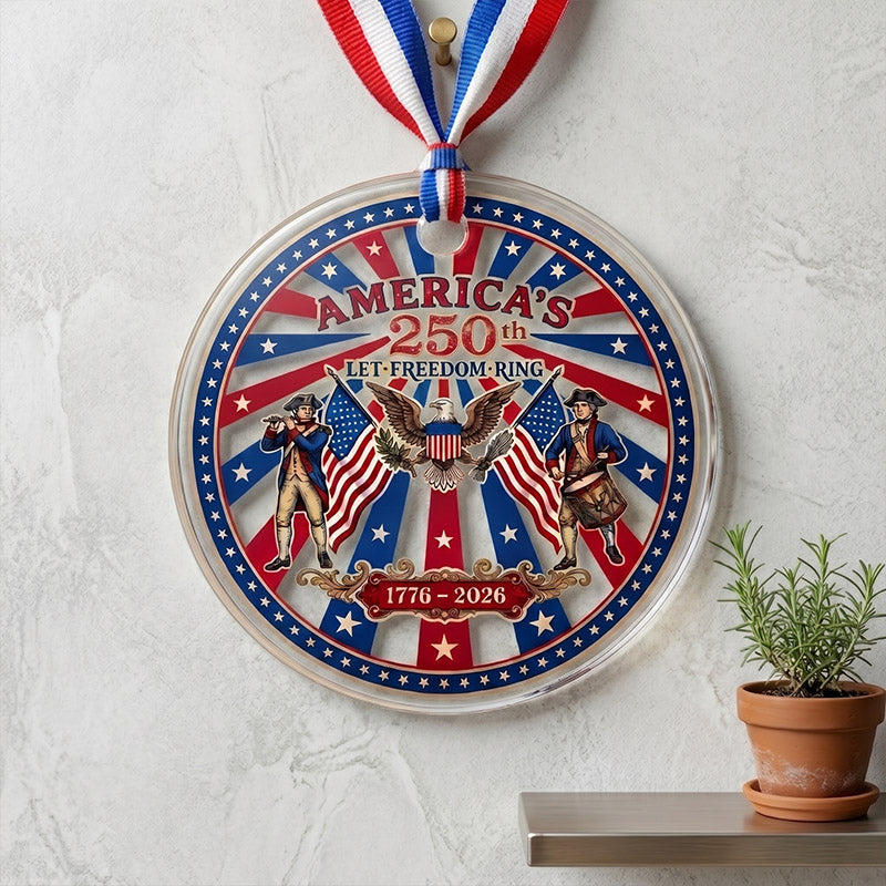 "America 250th Anniversary" Acrylic Ornament — 1776–2026 Patriotic Theme