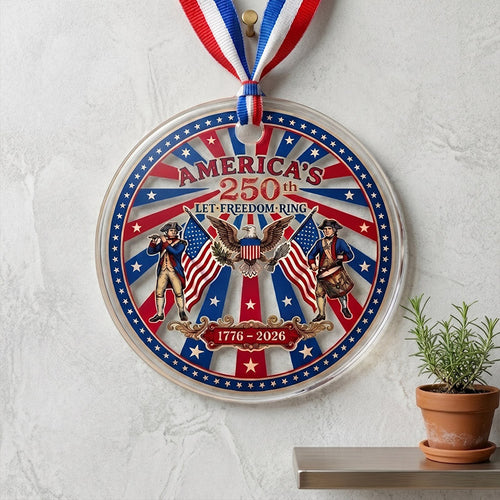 "America 250th Anniversary" Acrylic Ornament — 1776–2026 Patriotic Theme