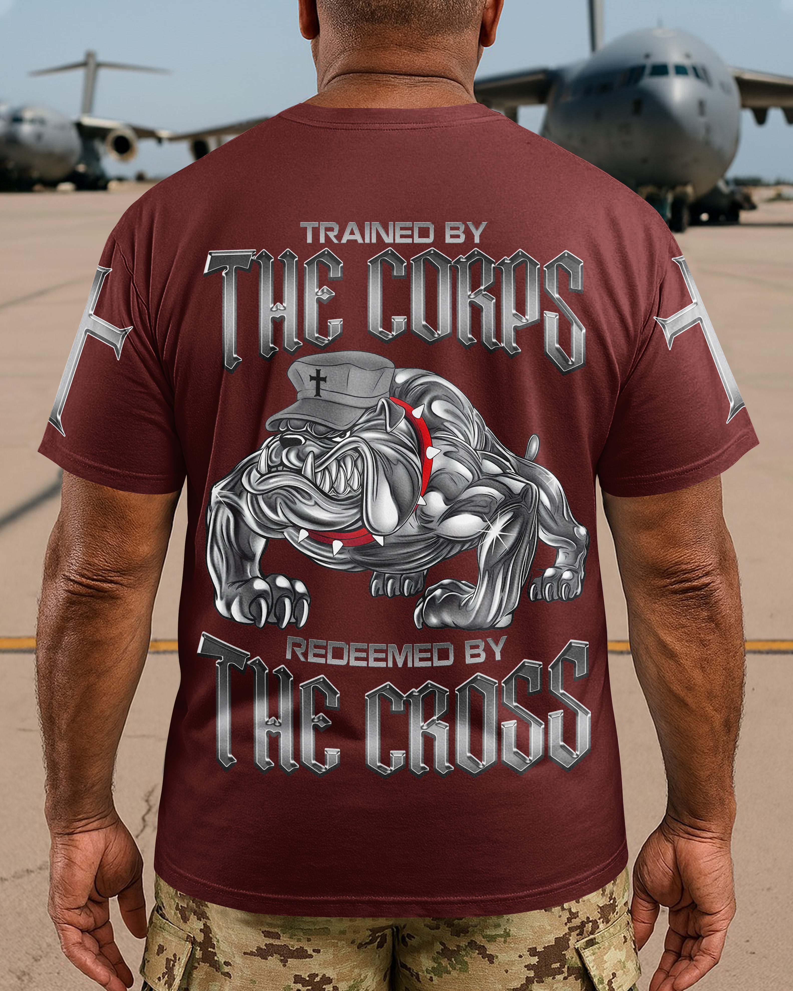 Trained By The Corps Redeemed By The Cross T-Shirt