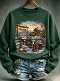 Women's Vintage Western Christmas Sweatshirt