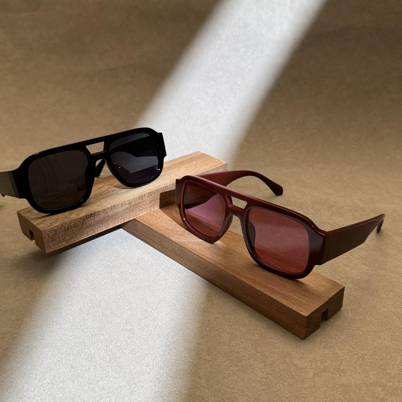 Lunettes de soleil aviateur rectangulaires rétro pour hommes et femmes