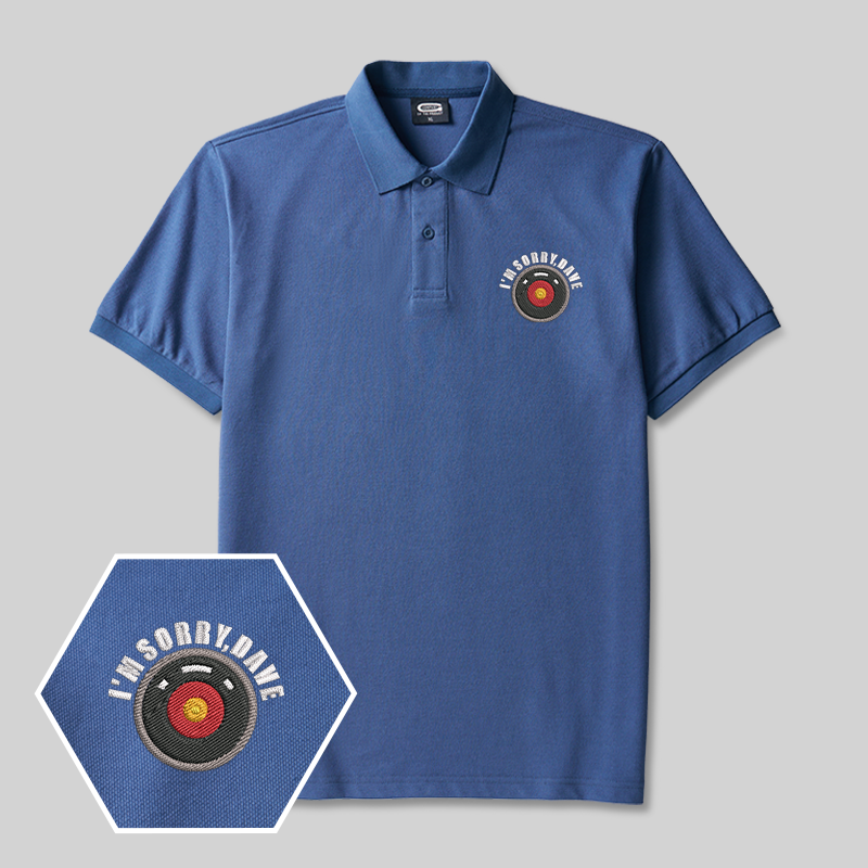 HAL 9000 Geek besticktes Poloshirt