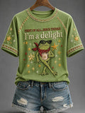 Women's 'Jesus Thinks I'm A Delight' Printed Casual T-Shirt