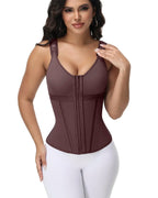 Zip Front Waist Trainer Corset with Built-in Bra