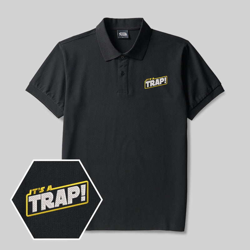 It's a Trap Geek Embroidered Polo Shirt