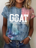 Damen-T-Shirt mit Glaubens-Print, leger