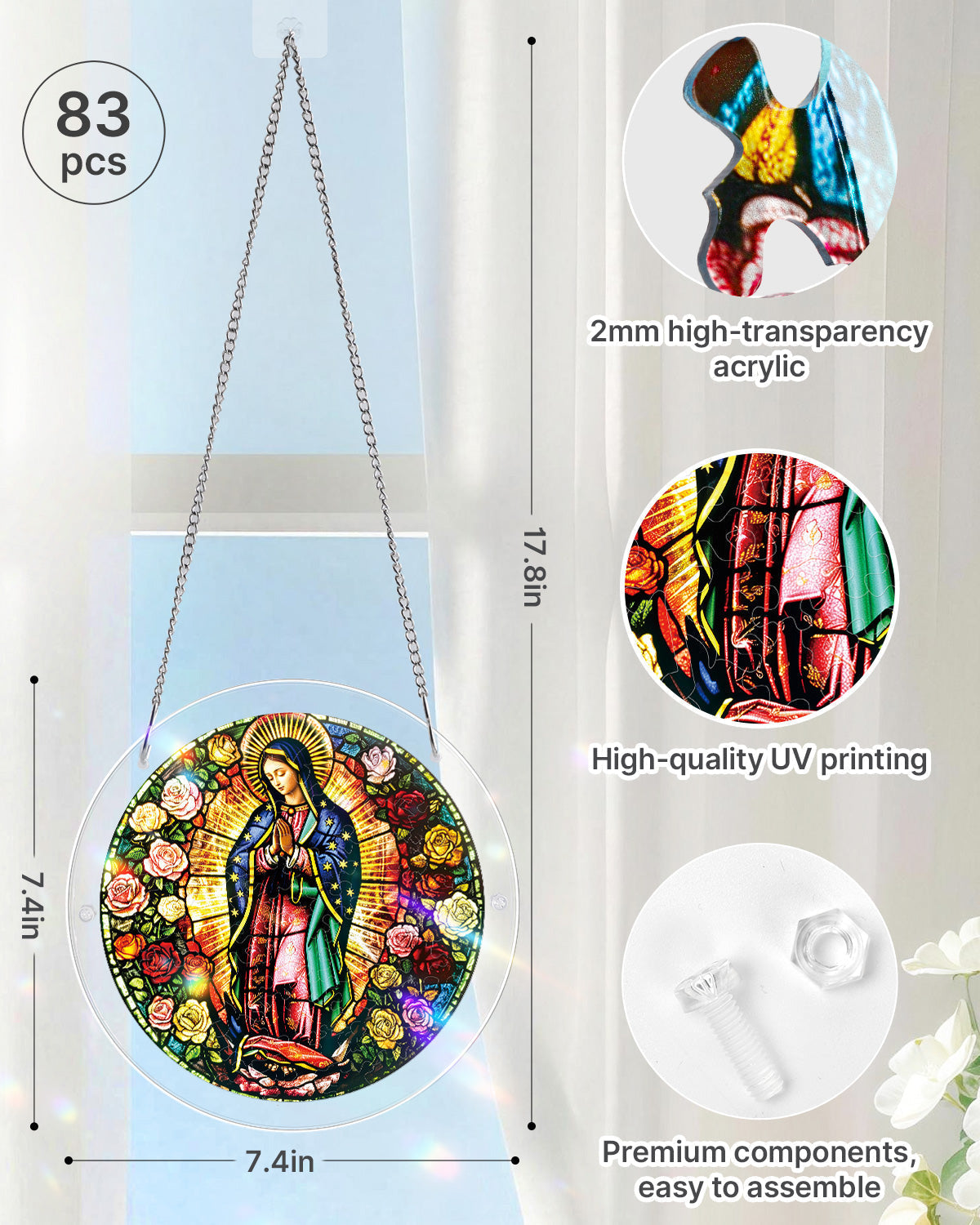 Light of Prayer Light Suncatcher-Acrylic Window Art