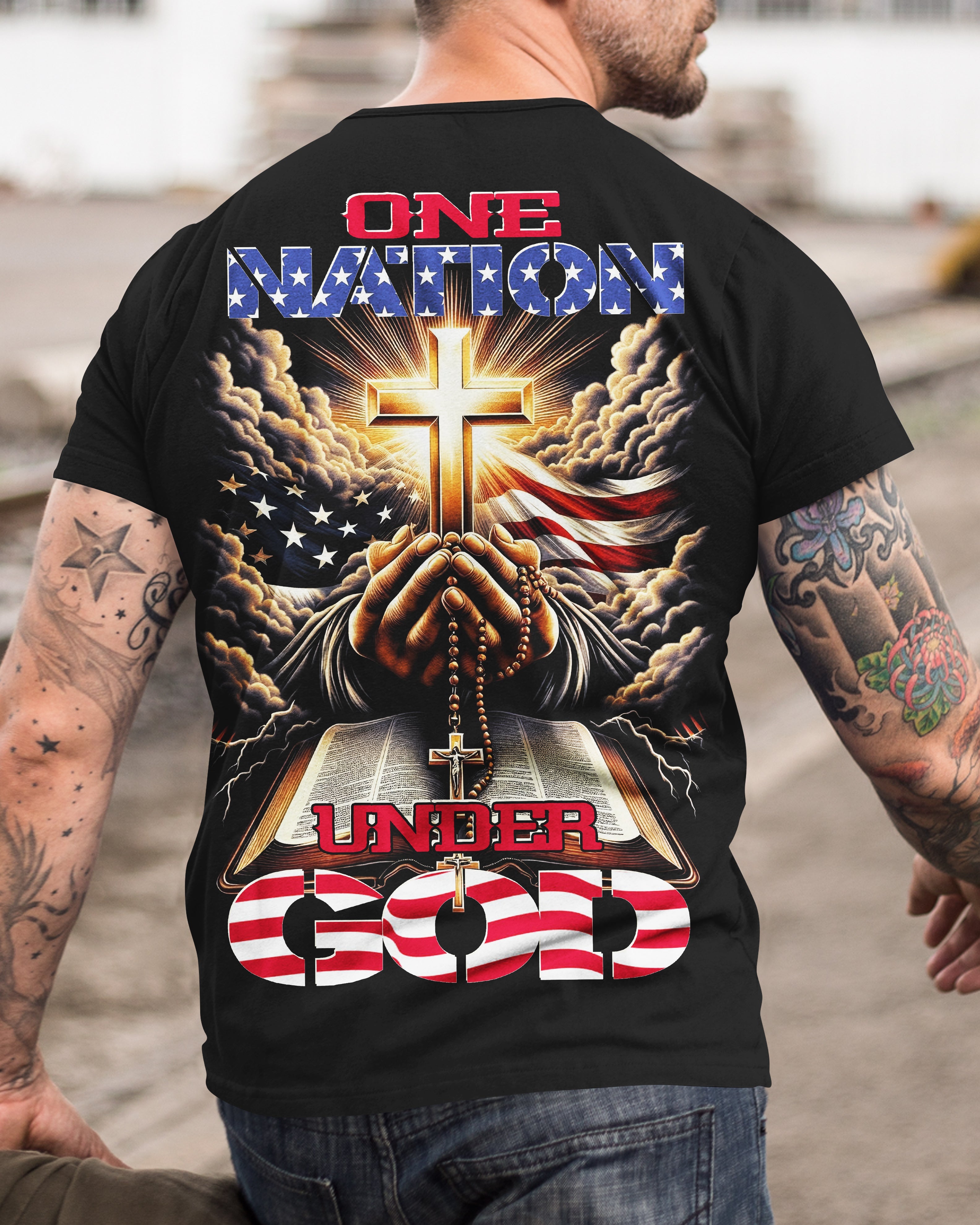 One Nation Under God All Over Print T-shirt