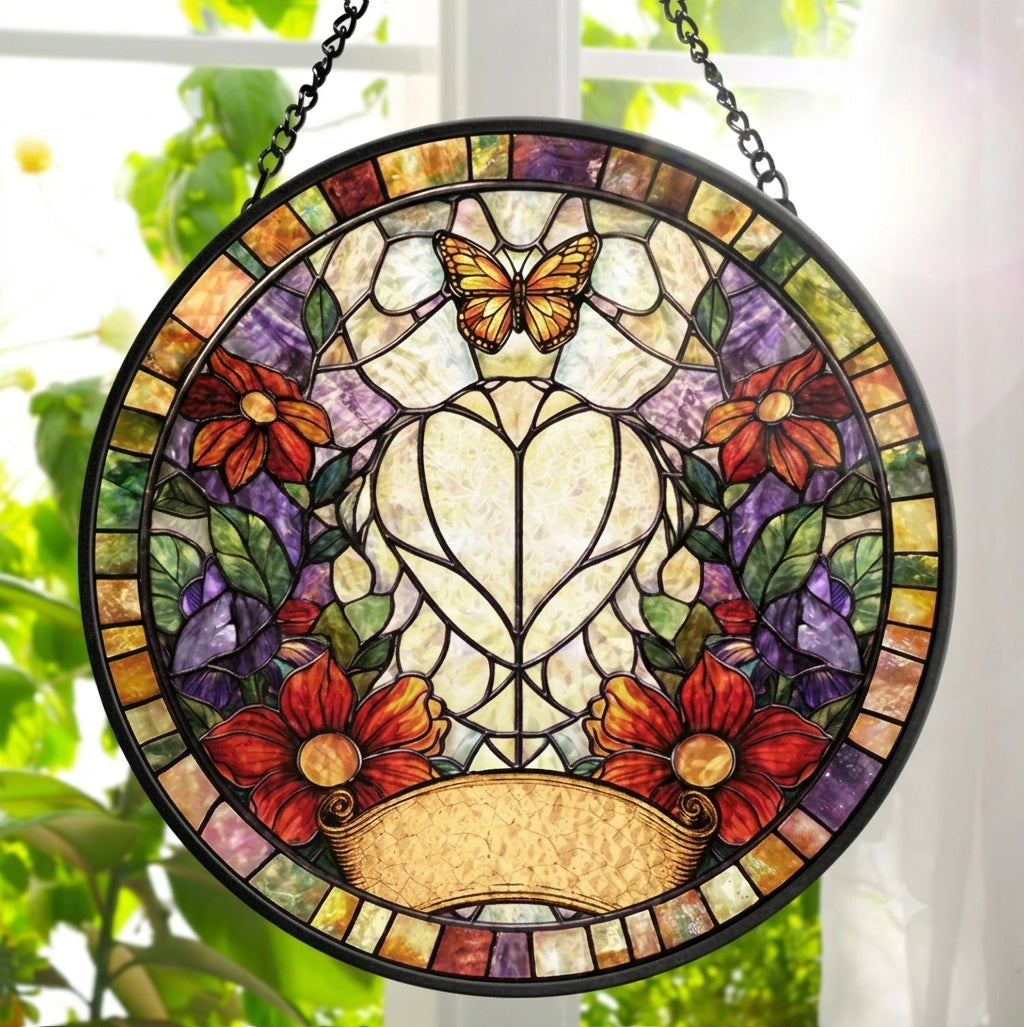 Individuelles Tierportrait im Buntglas-Stil – Geschenk für Tierliebhaber – Personalisierter Fensterhänger Sonnenfänger