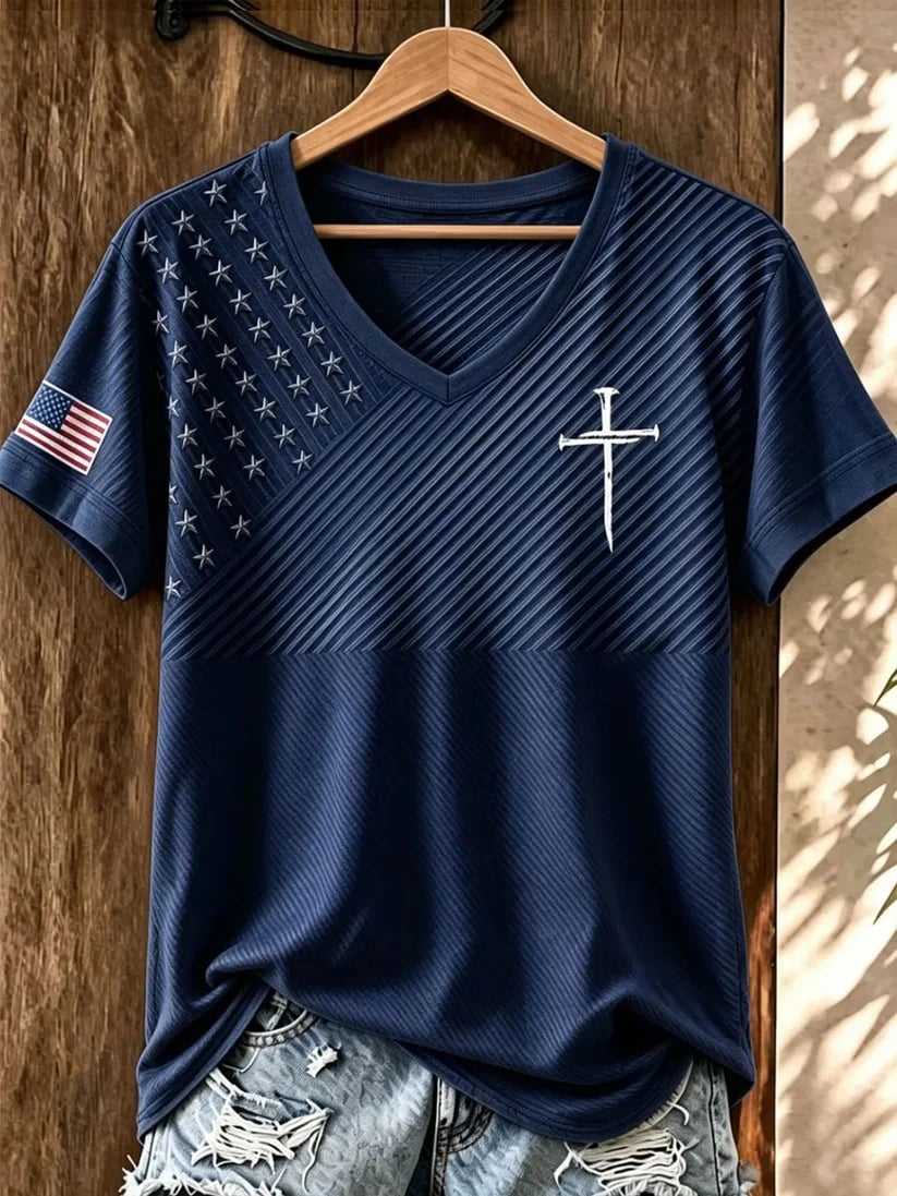 Women's  Retro Faith Print T-shirt