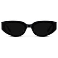 Modern Flat-Lens Cat-Eye Sunglasses – Slim Black Statement Shades