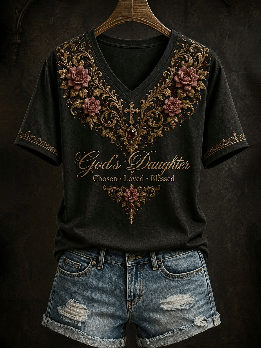 Women's God's Daughter Print T-shirt