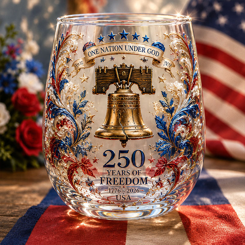 Amerika 250 Freiheitsglocke Patriotisches Glas