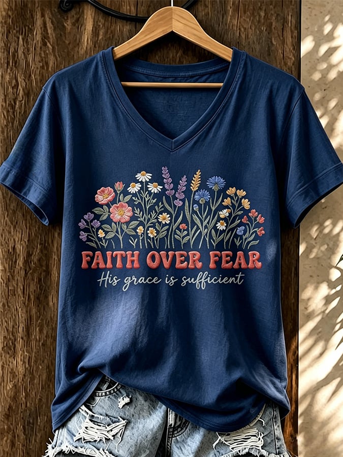 Women's  Faith  Printing  Top