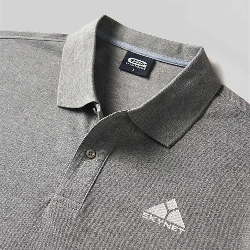 Geek Skynet Besticktes Polo-Shirt