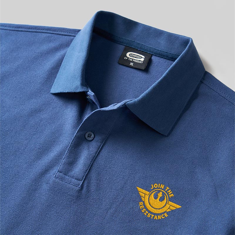 Besticken Sie sich das Poloshirt „Join The Resistance Geek“.