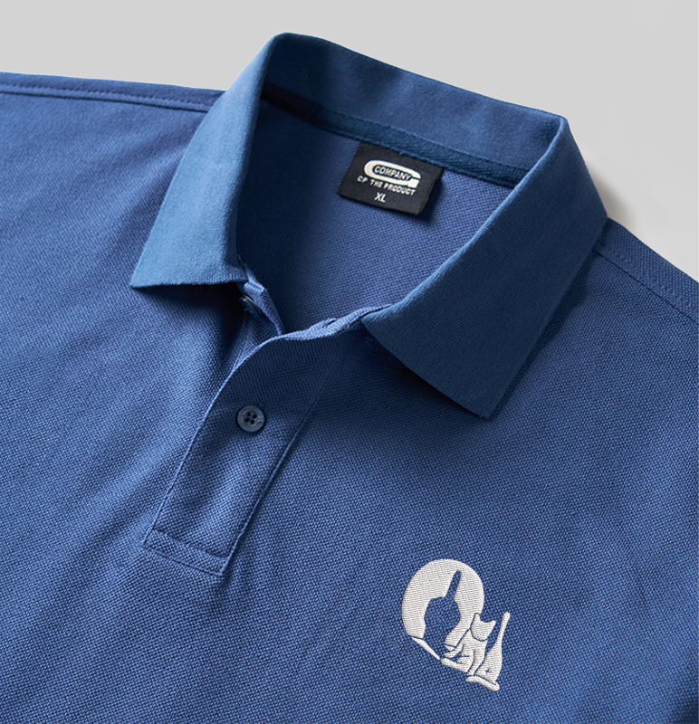 Schau dir das Cat Geek bestickte Poloshirt an