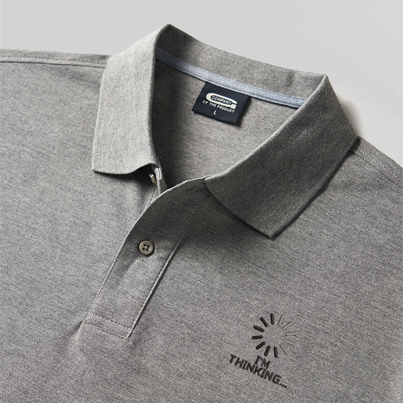 I'm Thinking Geek Embroidered Polo Shirt