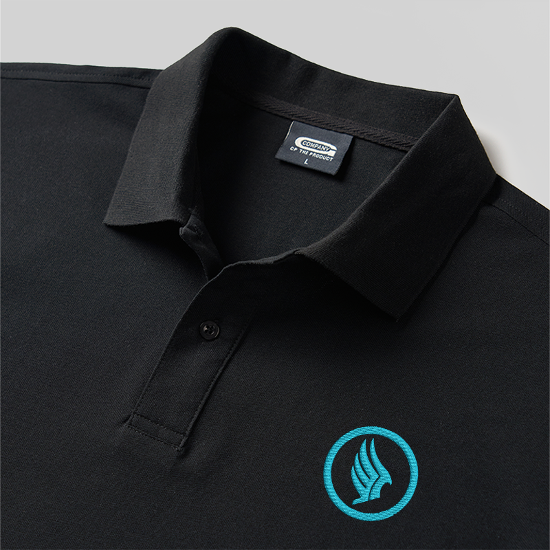 Wings of Freedom Geek Besticktes Poloshirt