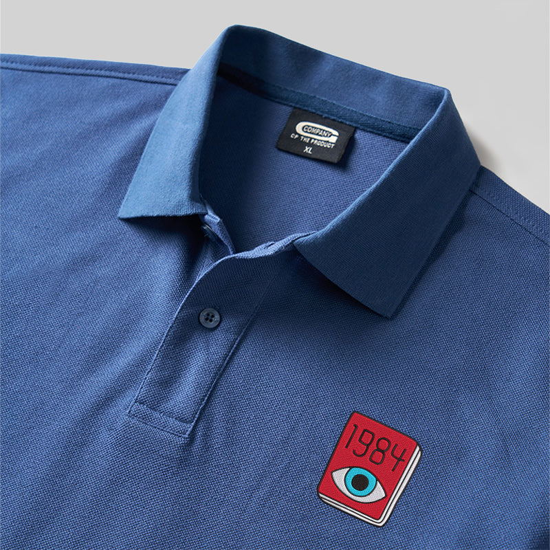 1984 Eye Geek Besticktes Polohemd