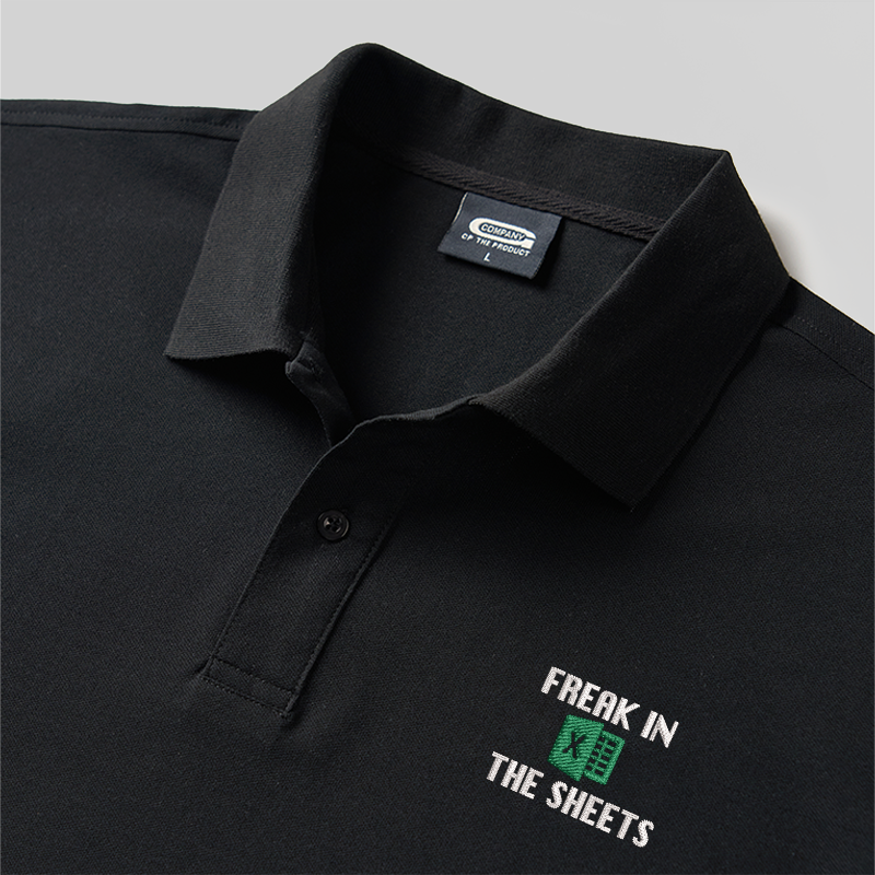 Freak In The Sheets Geek Besticktes Poloshirt