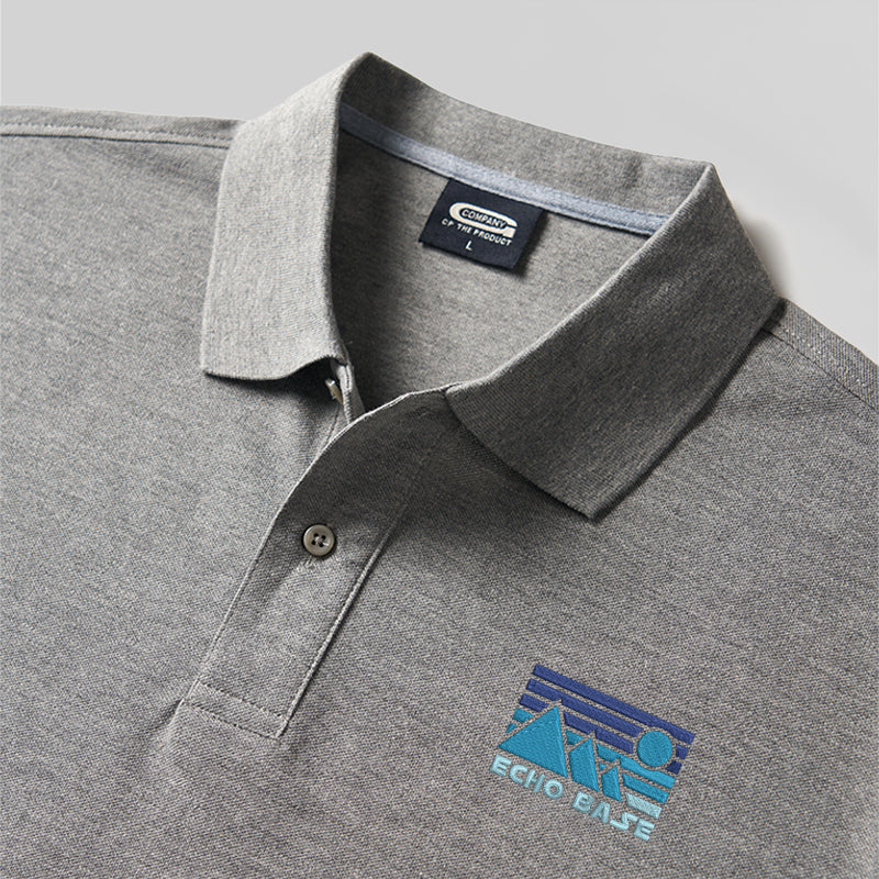 Hoth Outpost Geek Embroidered Polo Shirt