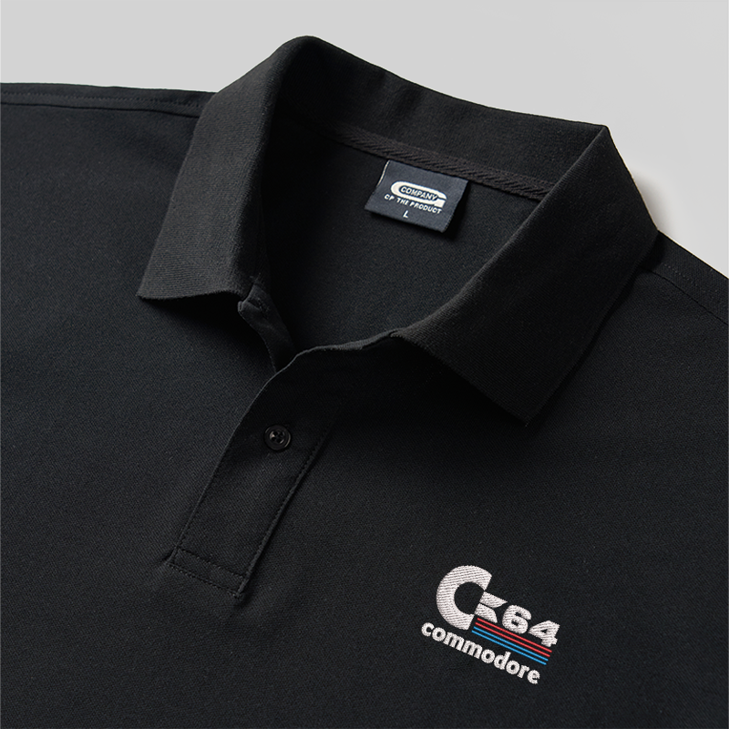 Commodore 64 Geek Embroidered Polo Shirt