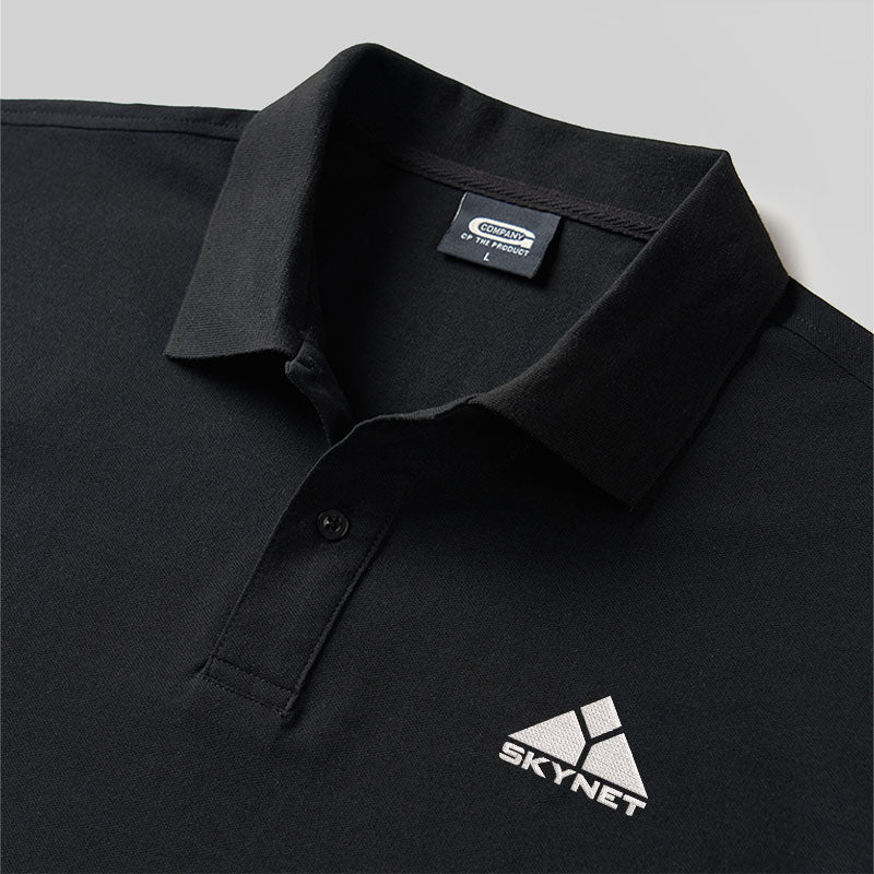 Geek Skynet Besticktes Polo-Shirt