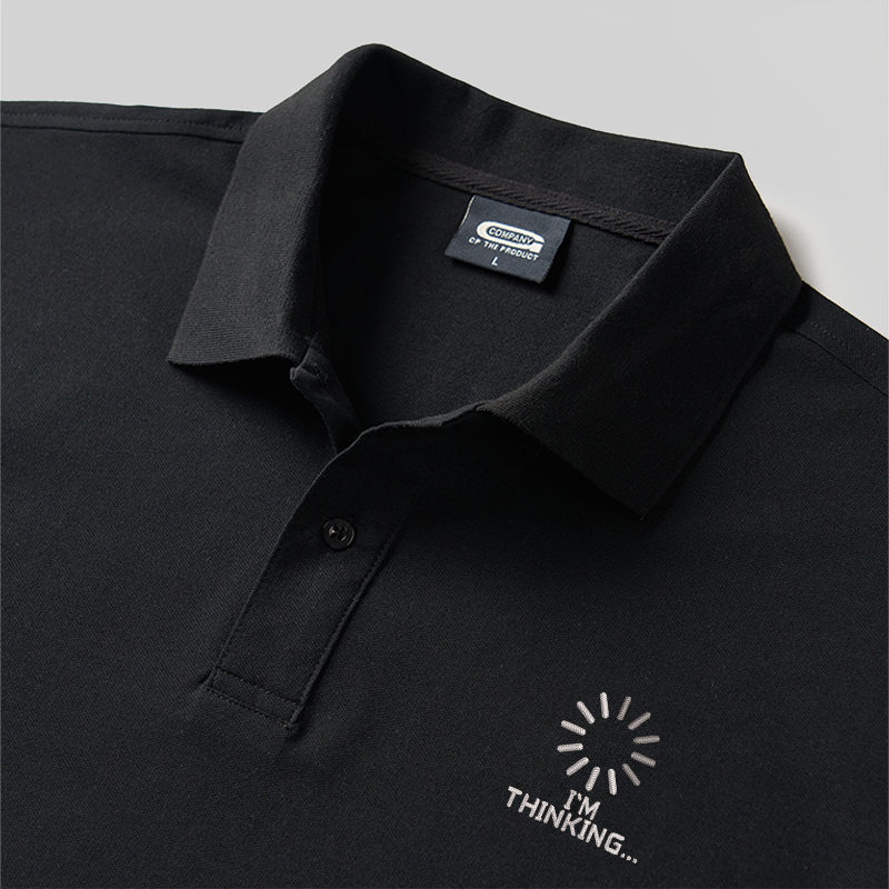 I'm Thinking Geek Embroidered Polo Shirt