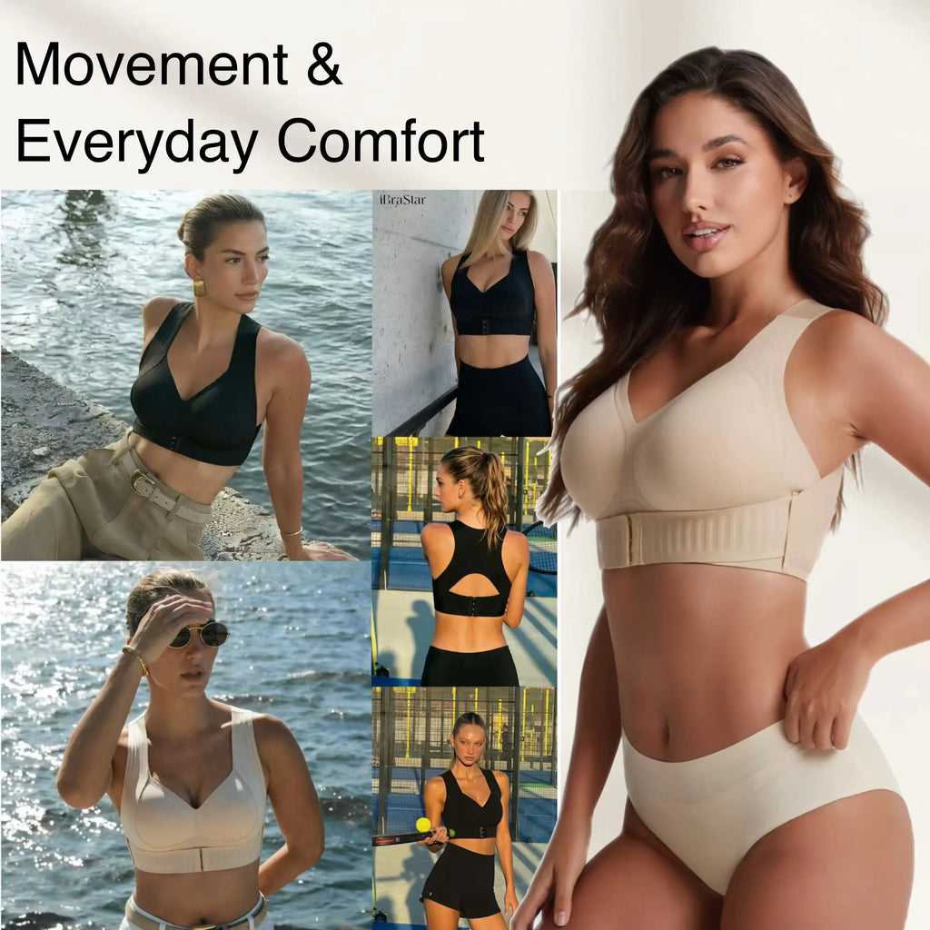 Seamless Shaping Posture Bra | Wireless Push Up & Back Support