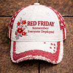 Red Friday Art Printed Casual Hat