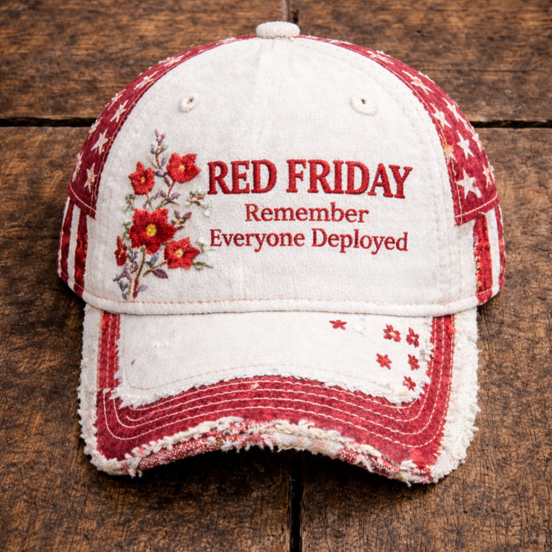 Red Friday Art Printed Casual Hat