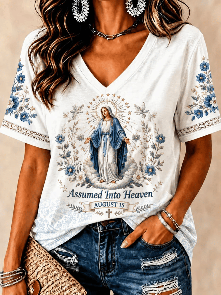 Women's Feast of the Assumption Print T-shirt