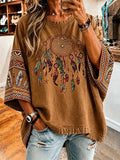 Damen-Freizeit-Top mit Retro-Print