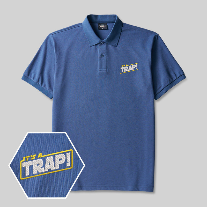 It's a Trap Geek Embroidered Polo Shirt