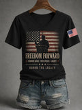 Damen Freiheit Print T-Shirt