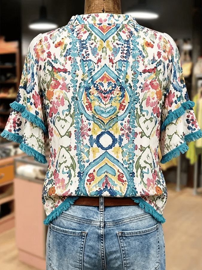 Damen Freizeit Hemd mit Aufdruck