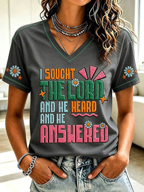 Classic I Sought The Lord And He Heard And He Answered Short-Sleeved Shirt