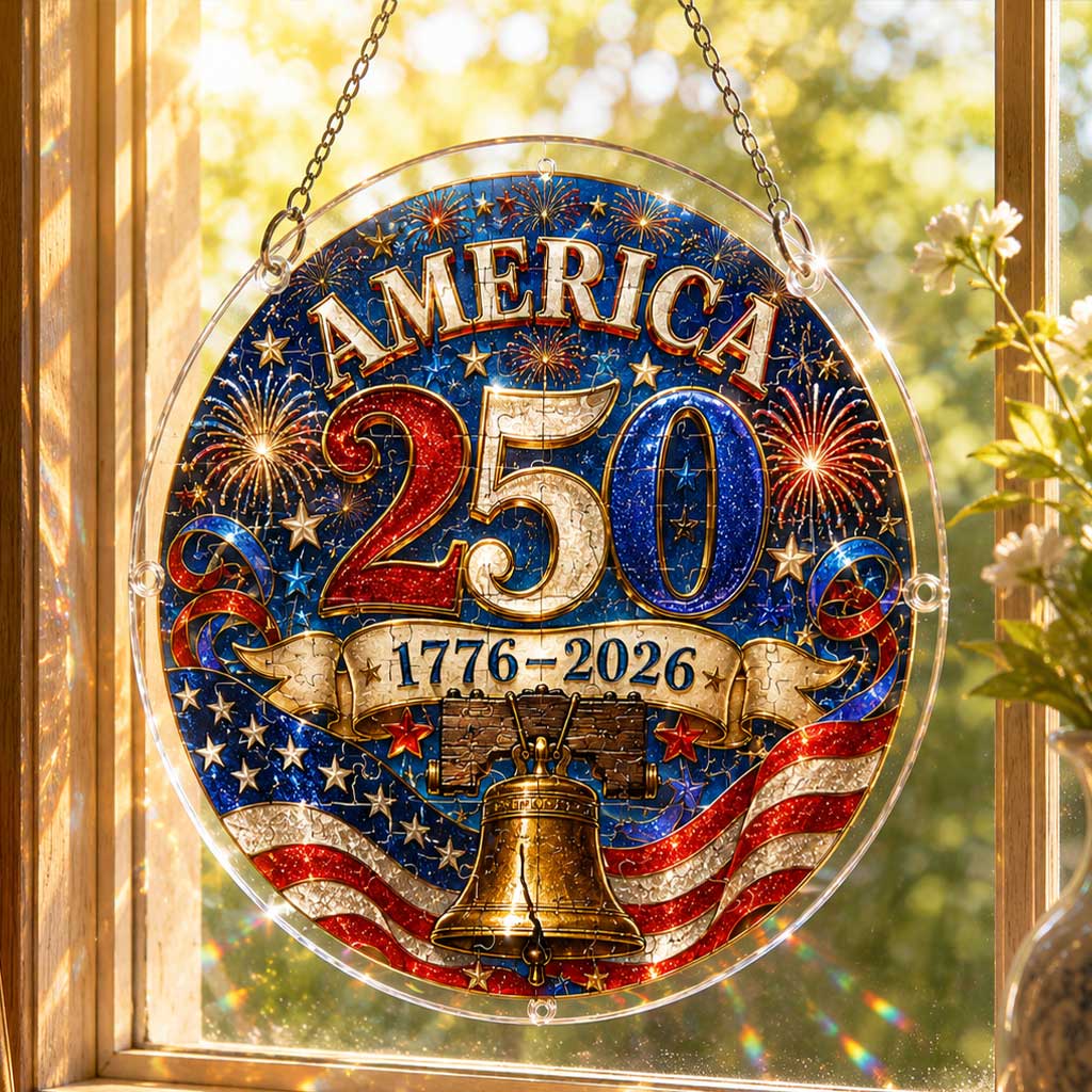 America 250th Anniversary Acrylic Puzzle Hanging Ornament