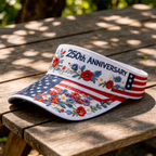 Casquette de tennis décontractée en maille avec impression artistique commémorative du 250e anniversaire de la fondation des États-Unis
