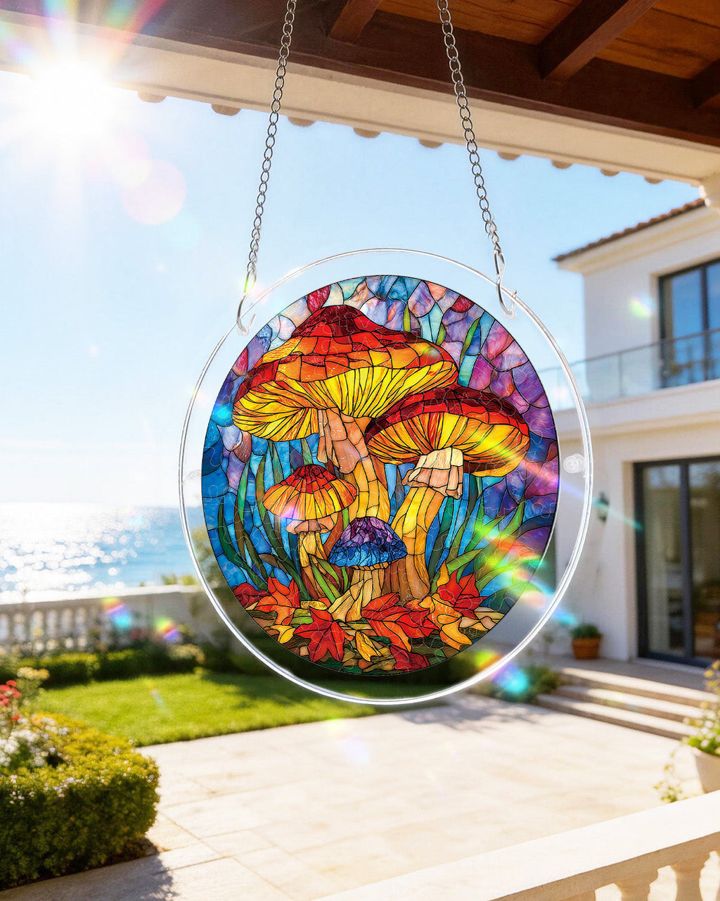 Mystic Mushroom Forest Light Suncatcher-Acrylic Window Art