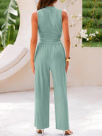 Ribbed Crop Top & Wide-Leg Pants Set