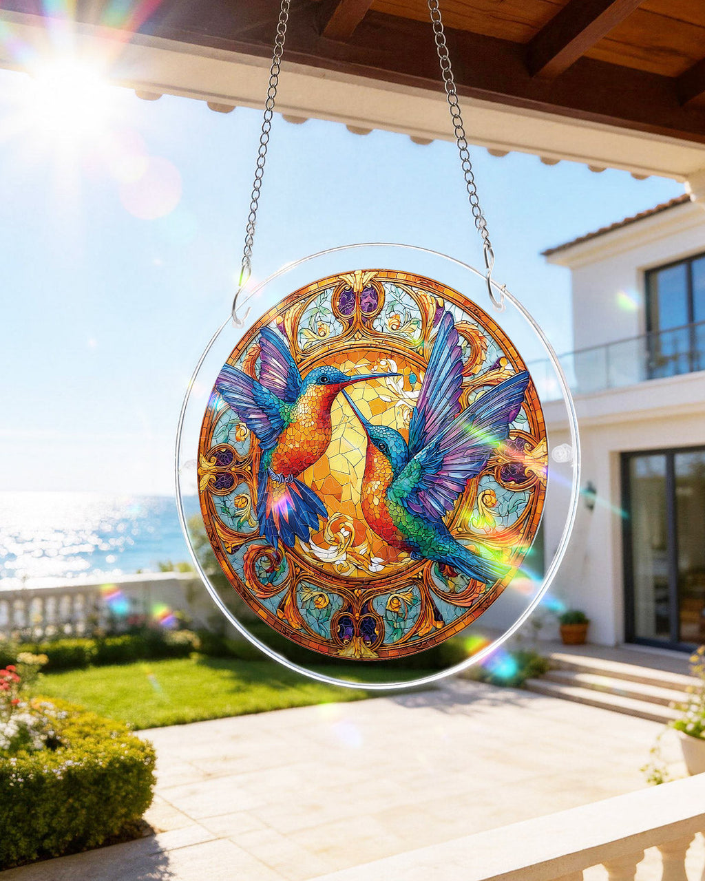 Twin Wings of Radiance Light Suncatcher-Acrylic Window Art