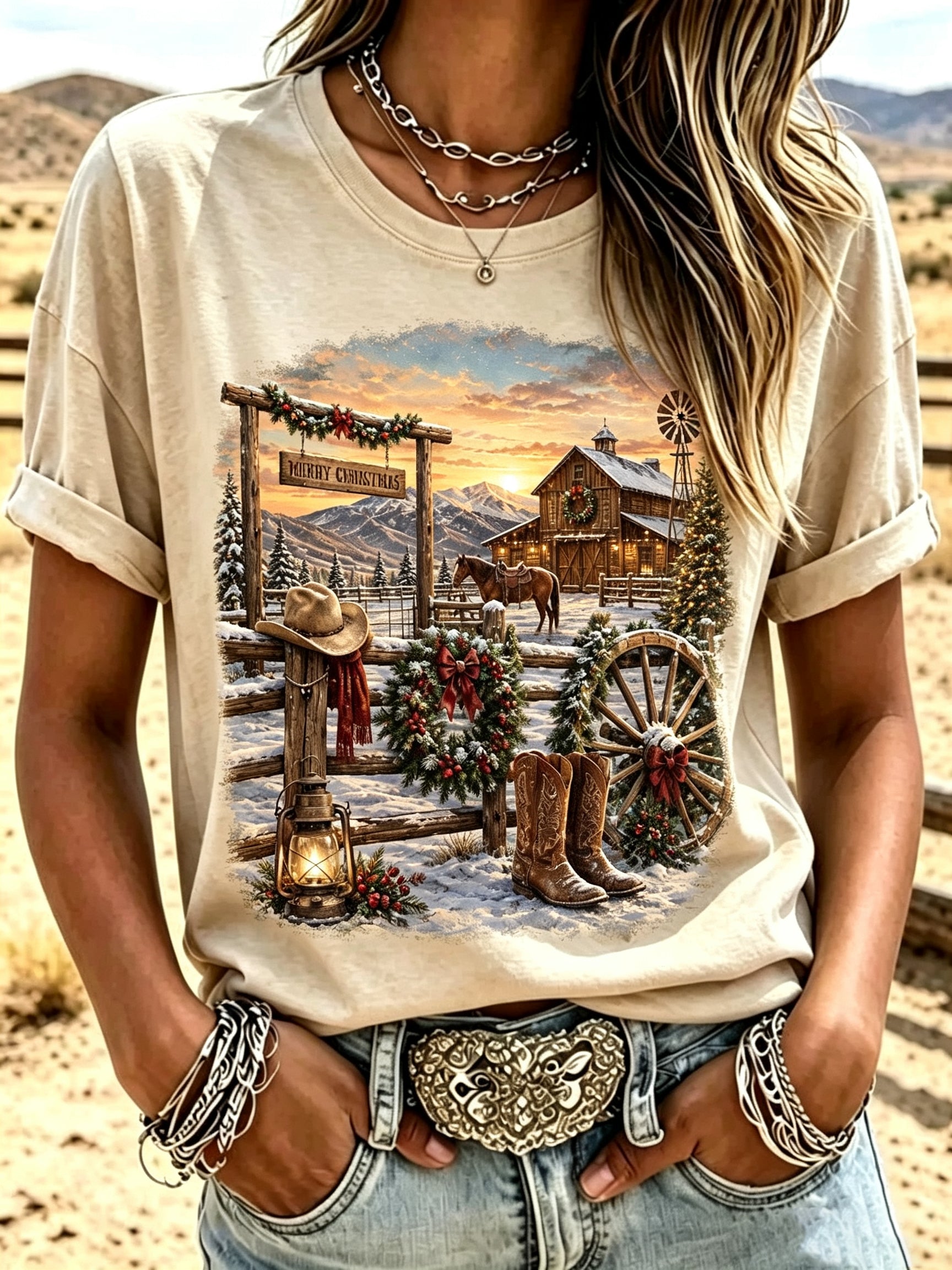 Western Christmas Faith Graphic Tee
