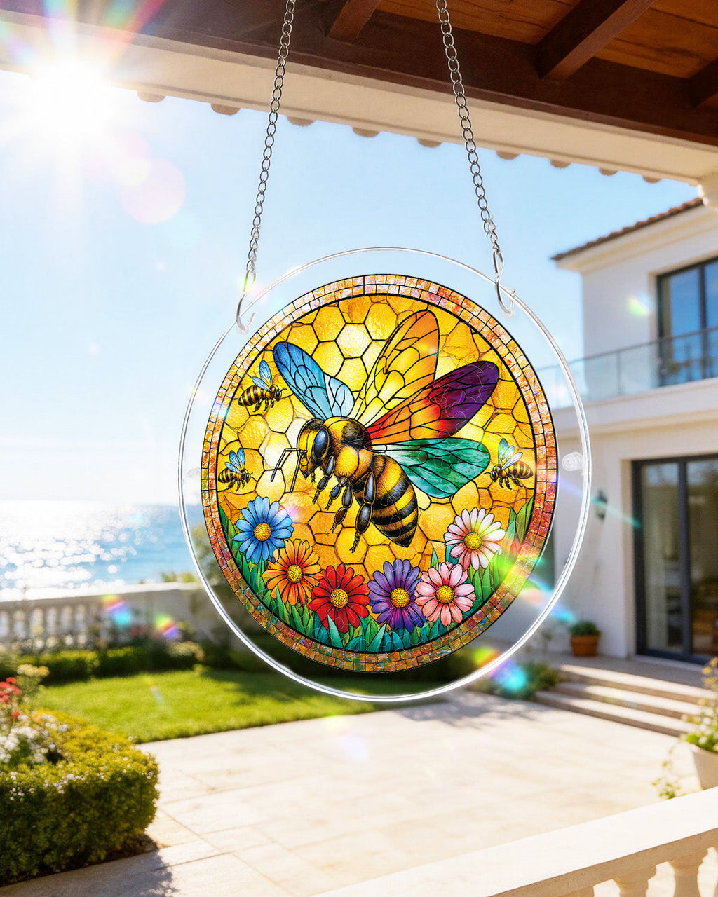 Sunshine Bee Light Suncatcher-Acrylic Window Art