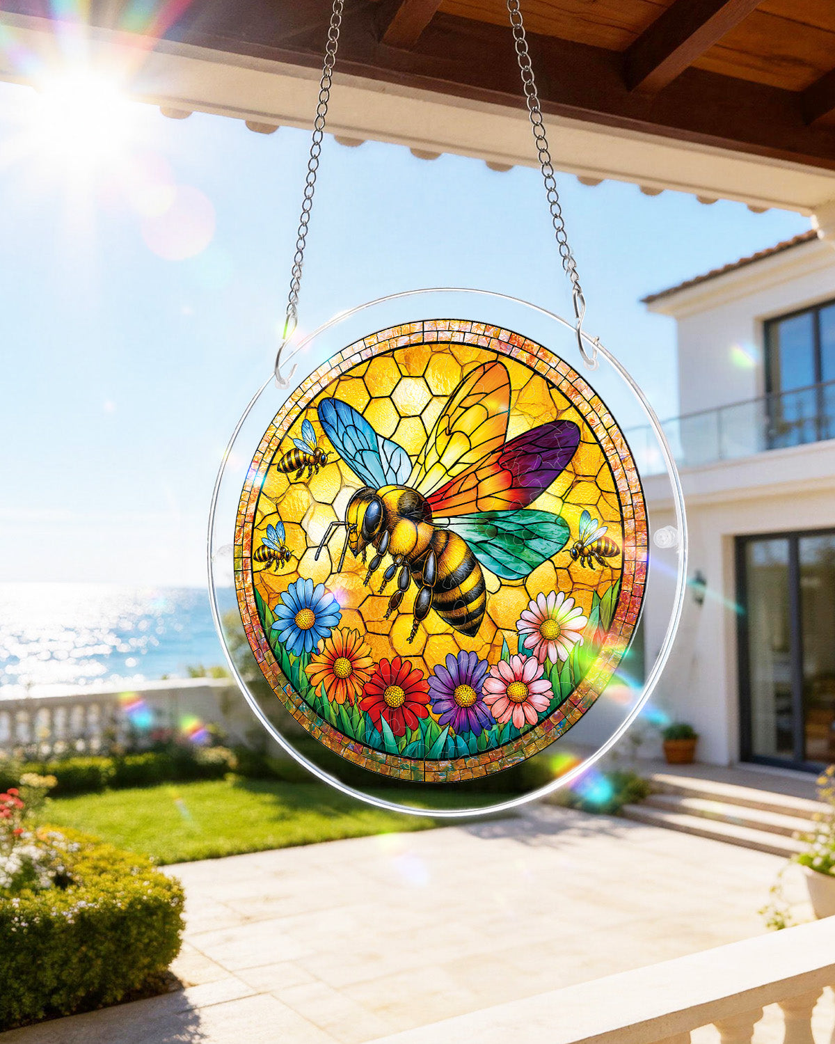 Sunshine Bee Light Suncatcher-Acrylic Window Art