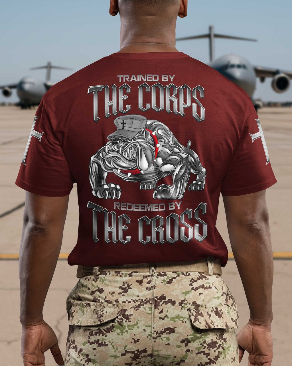 Trained By The Corps Redeemed By The Cross T-Shirt
