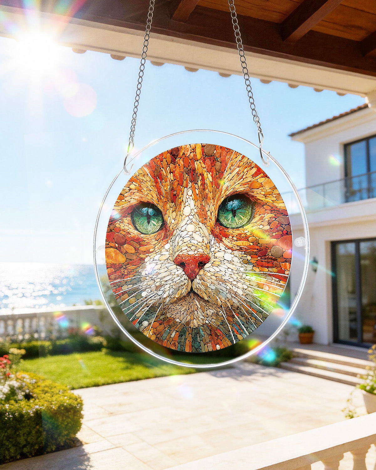 Fensterbild "Katze" aus Acryl – mit Lichtfangfunktion